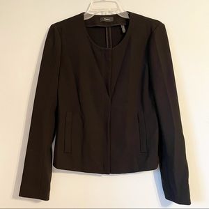 Theory Tarlan Admiral Crepe Zip Black Jacket